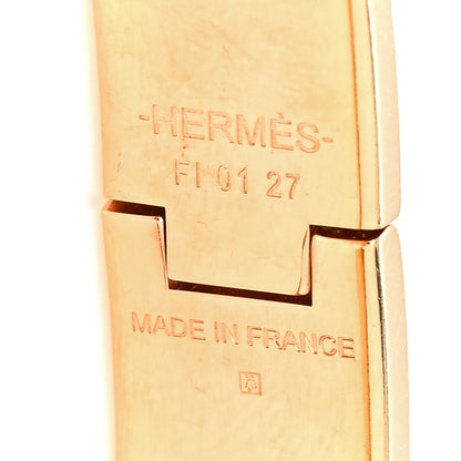 Hermes Enamel Narrow Clic Clac H Bracelet PM Rose Velours 5 of 5