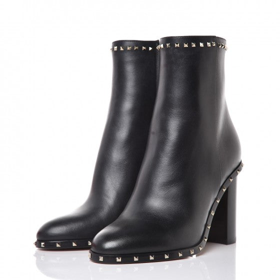 Valentino Garavani Nappa Soul Rockstud 90mm Ankle Boots 35 Black 3 of 9