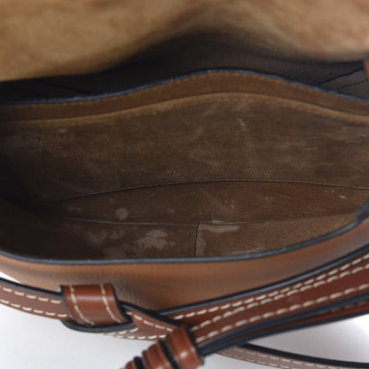 Loewe Grained Calfskin Small Gate Crossbody Bag Caramel Pecan 9 of 11