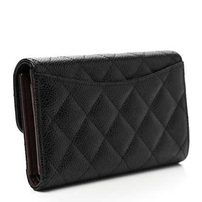 Chanel Caviar Quilted Medium Flap Wallet Black 3 of 9
