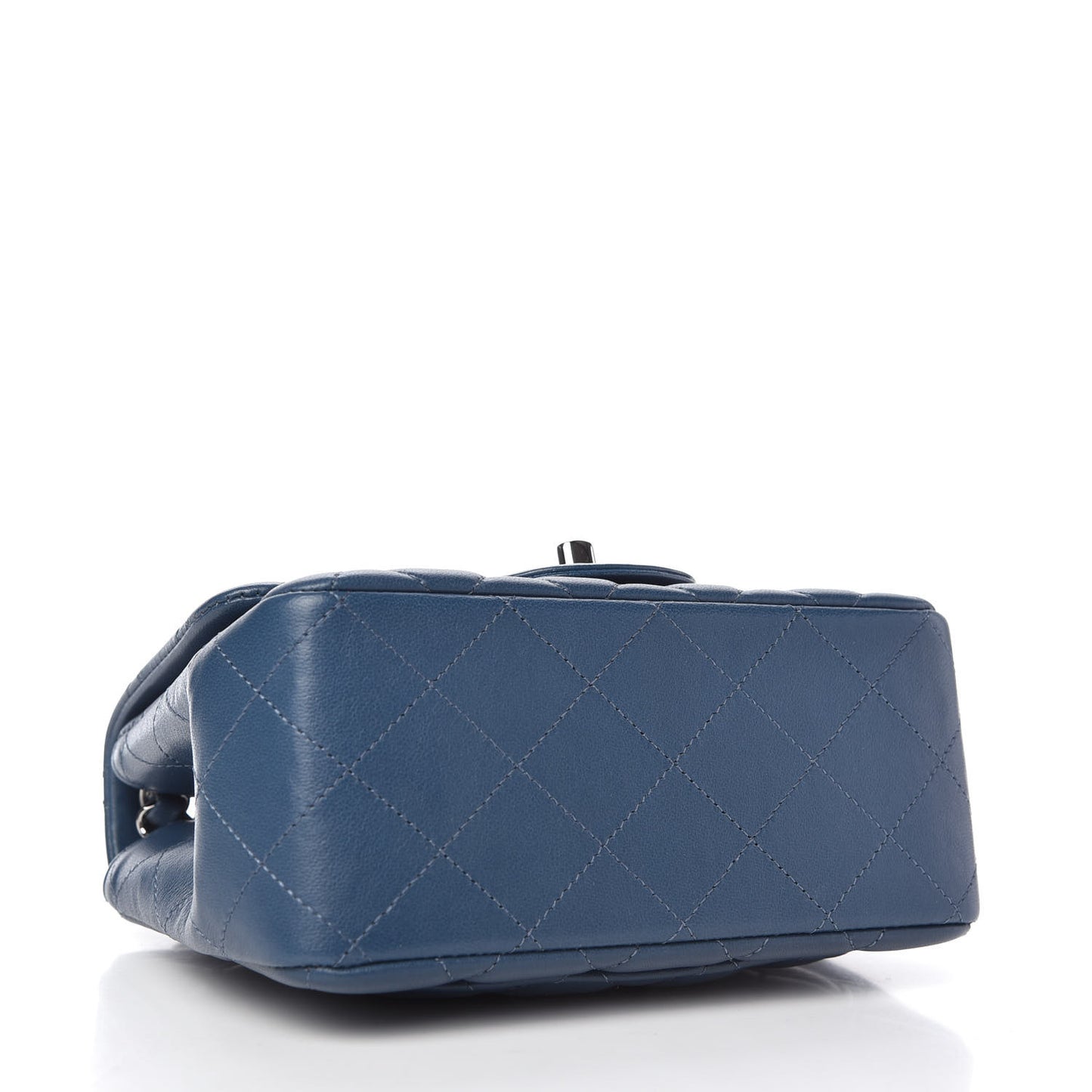 Lambskin Quilted Mini Square Flap Blue