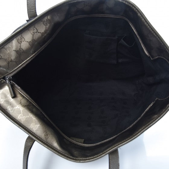 Imprime Monogram Medium Zippered Shopping Tote Pewter