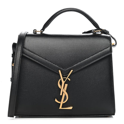 Saint Laurent Grain de Poudre Mini Classic Monogram Cassandra Top Handle Black 1 of 9