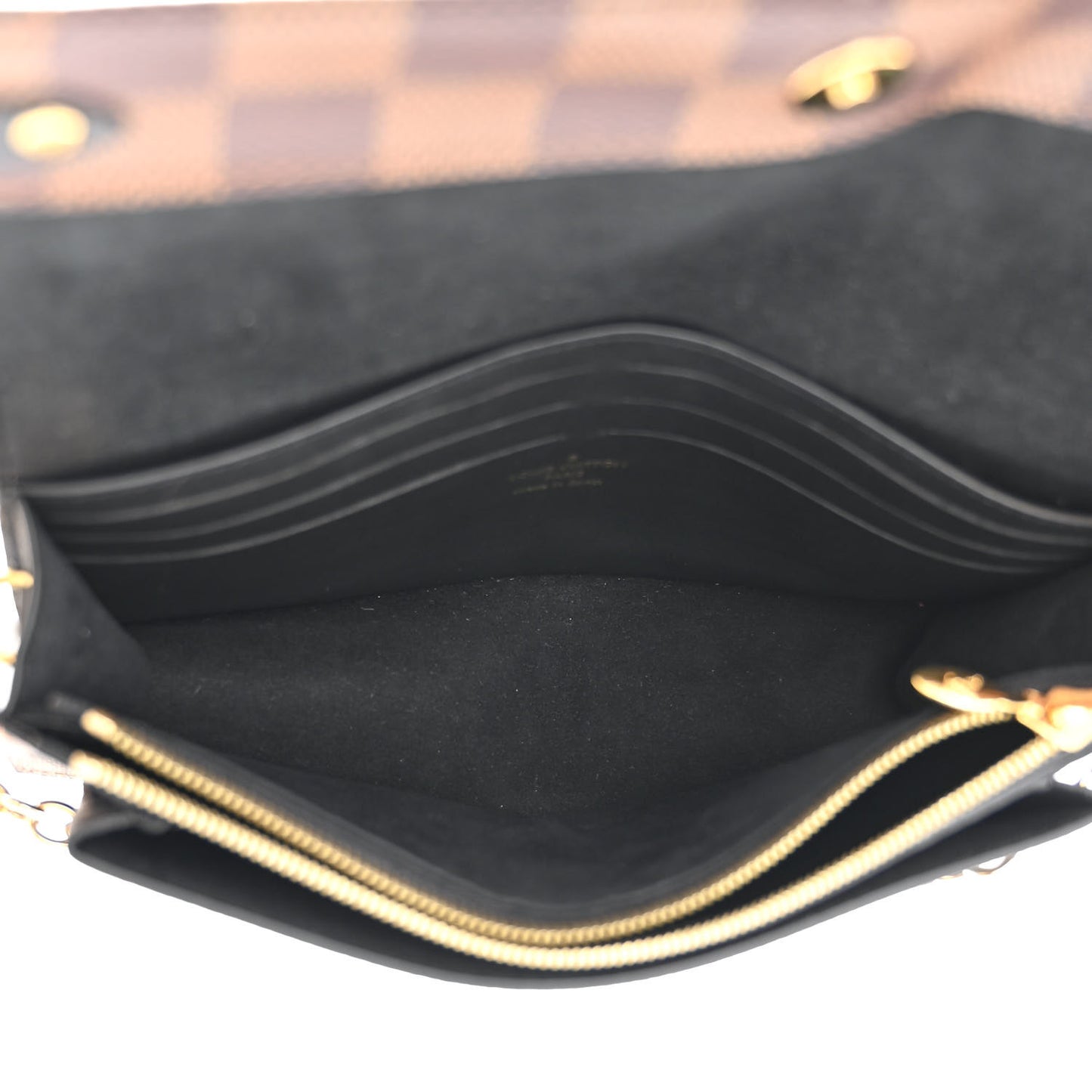 Damier Ebene Vavin Chain Wallet Black