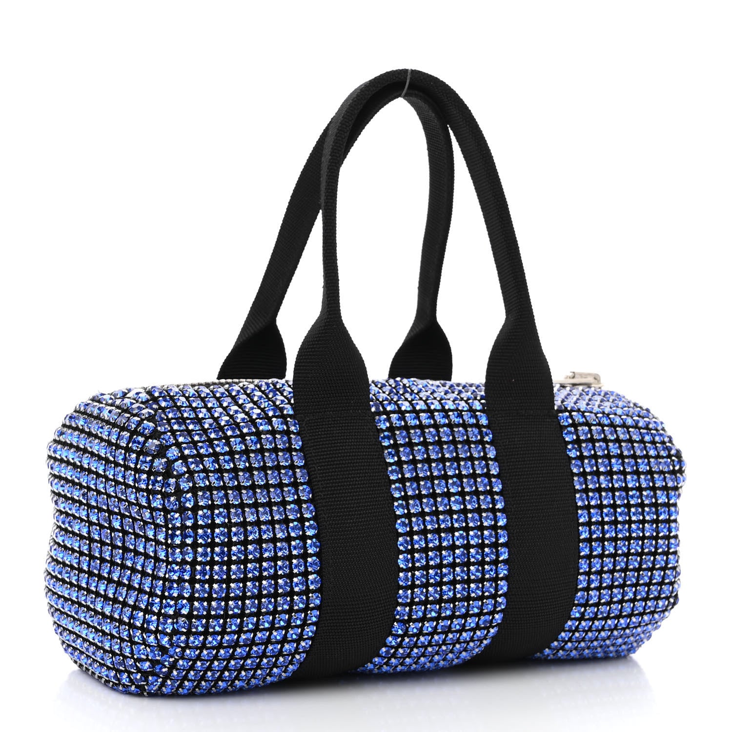 Alexander Wang Mesh Crystal Rhinestone Mini Cruiser Duffle Black 3 of 10