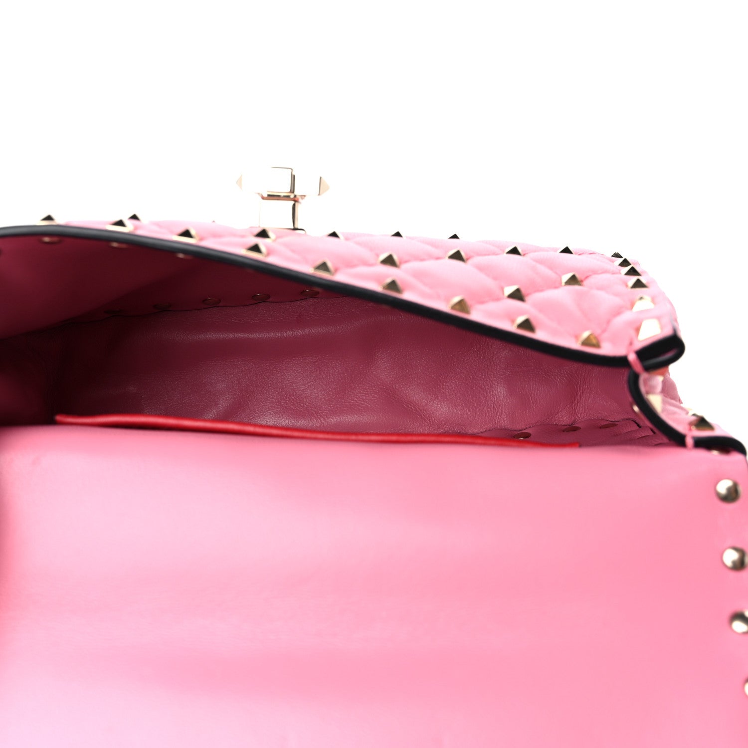 Valentino Garavani Nappa Small Rockstud Spike Shoulder Bag Candy Rose 5 of 10