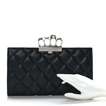 Alexander McQueen Nappa Quilted Knuckle Flat Clutch Black 2 of 7