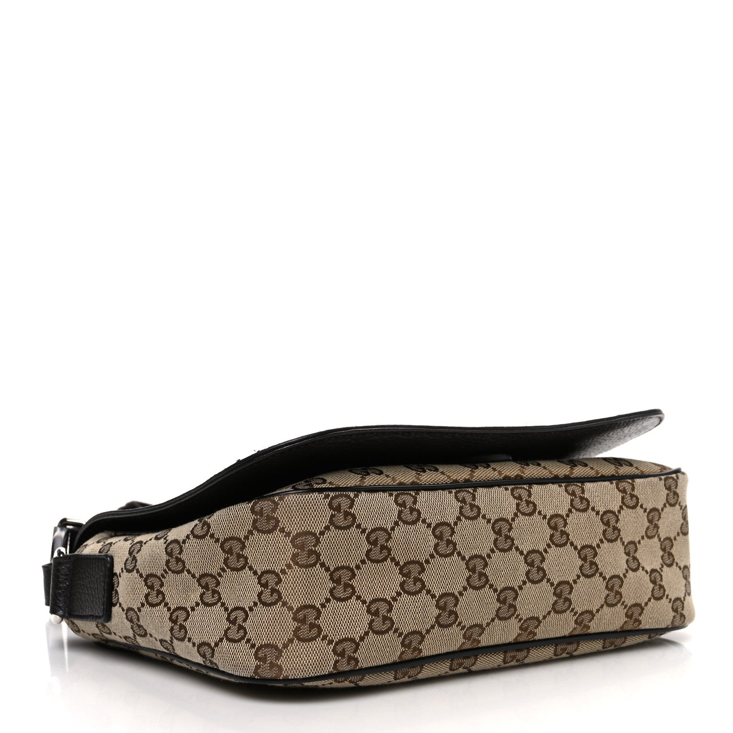 Gucci Monogram Flap Messenger Bag Beige Dark Brown 4 of 10
