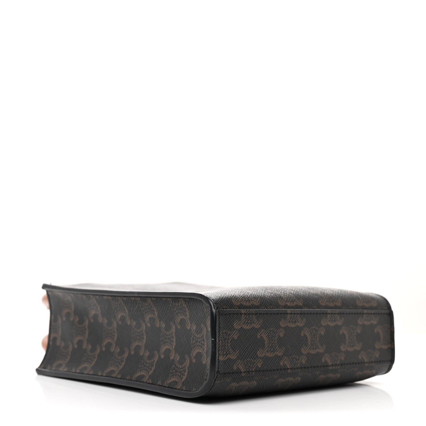 Triomphe Canvas Calfskin Mini Vertical Cabas Tan