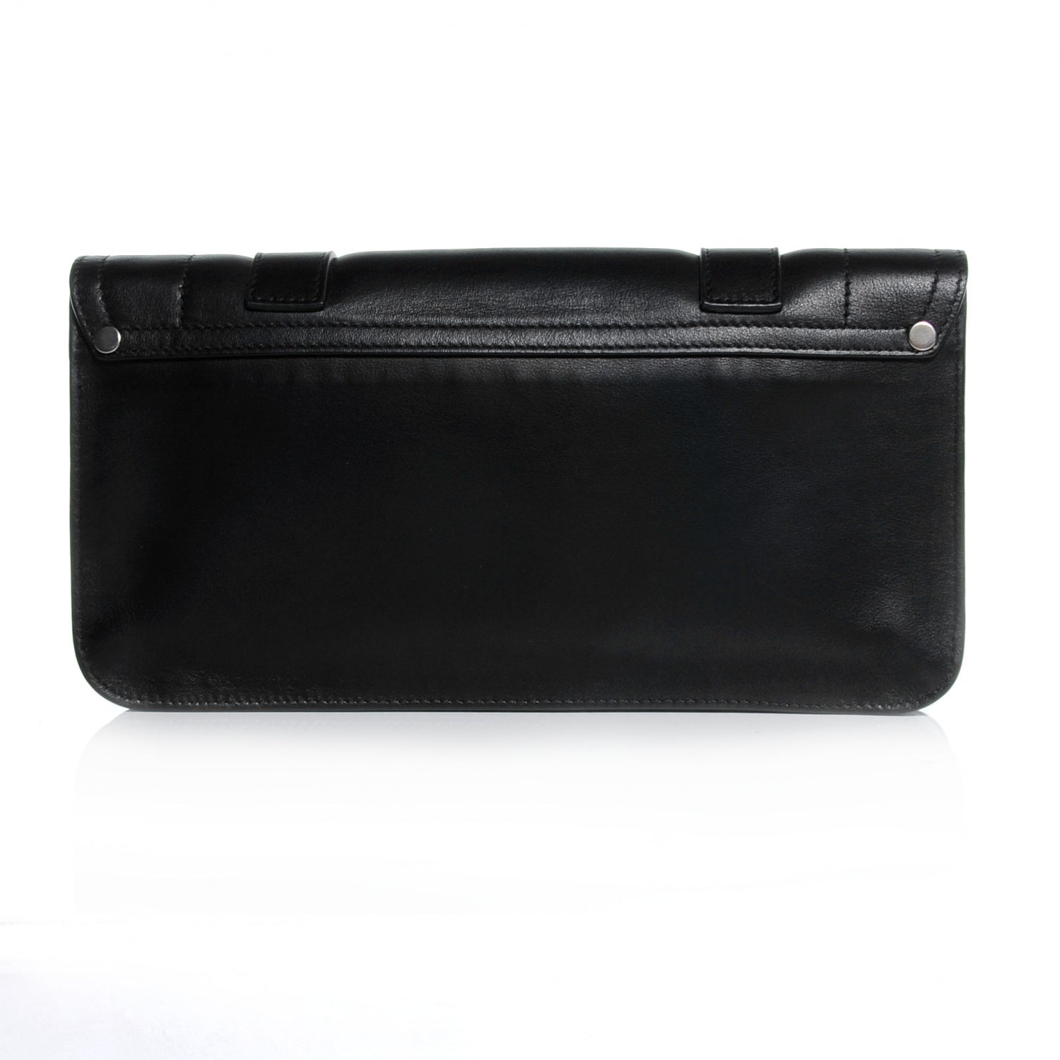 Proenza Schouler Leather PS1 Pochette Clutch Triangle Print Black White 3 of 8