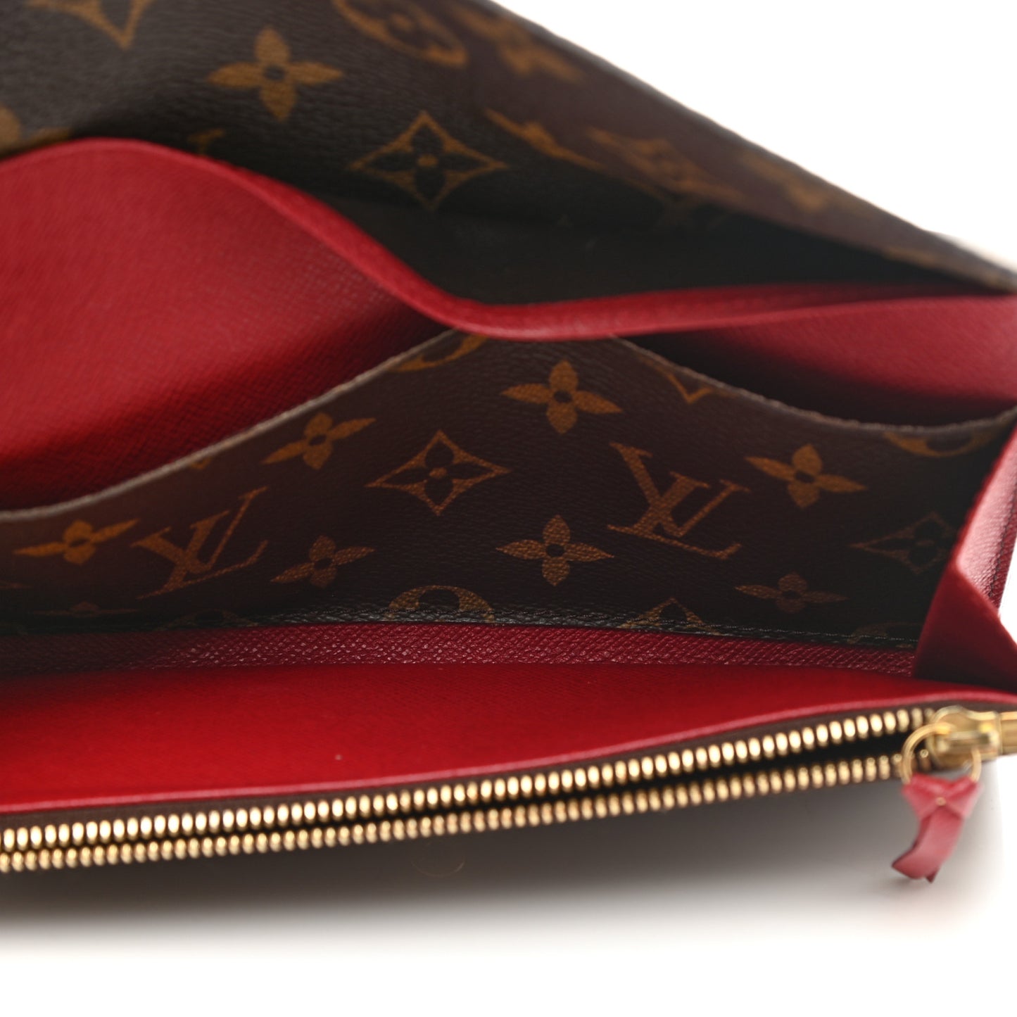 Monogram Emilie Wallet Red