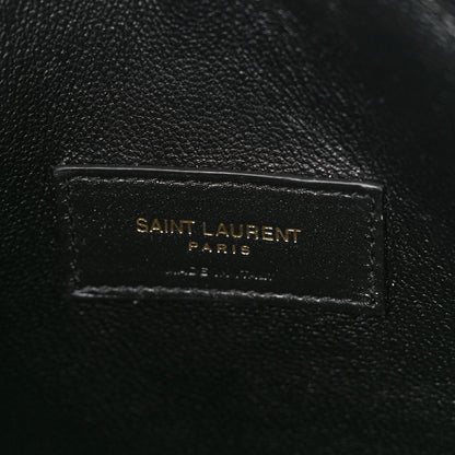 Saint Laurent Calfskin Crocodile Embossed Paris Mini Toy Shopper Tote Black 6 of 12