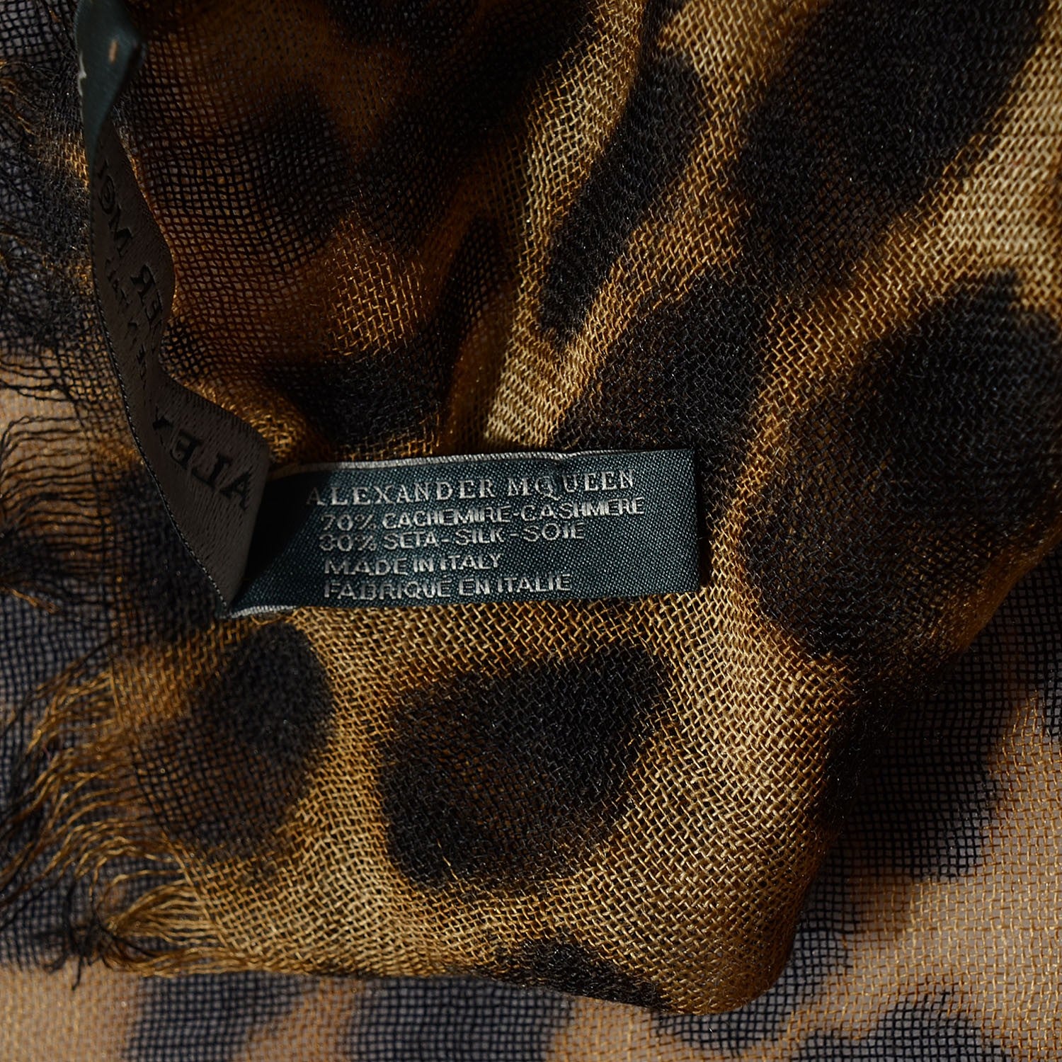 Alexander McQueen Cashmere Silk Leopard Skull Pashmina Scarf 5 of 6