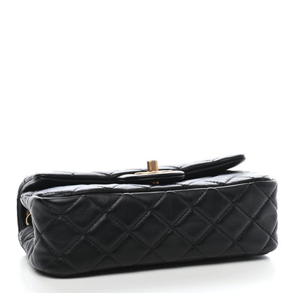 Chanel Lambskin Quilted Mini Rectangular Pearl Crush Flap Black 4 of 9