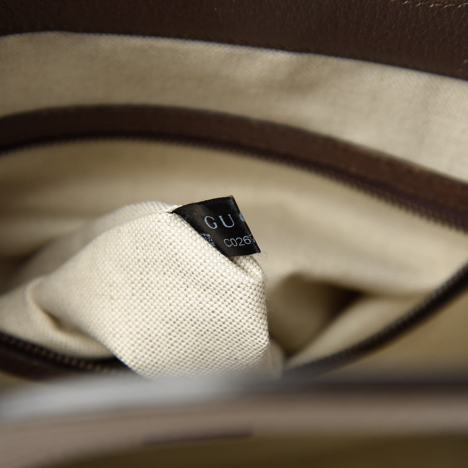 Gucci GG Supreme Monogram Textured Calfskin Web Medium Ophidia Slip Handle Tote Beige Ebony New Acero 10 of 12