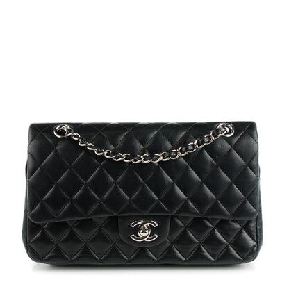 Chanel Lambskin Quilted Medium Double Flap Black 1 of 8