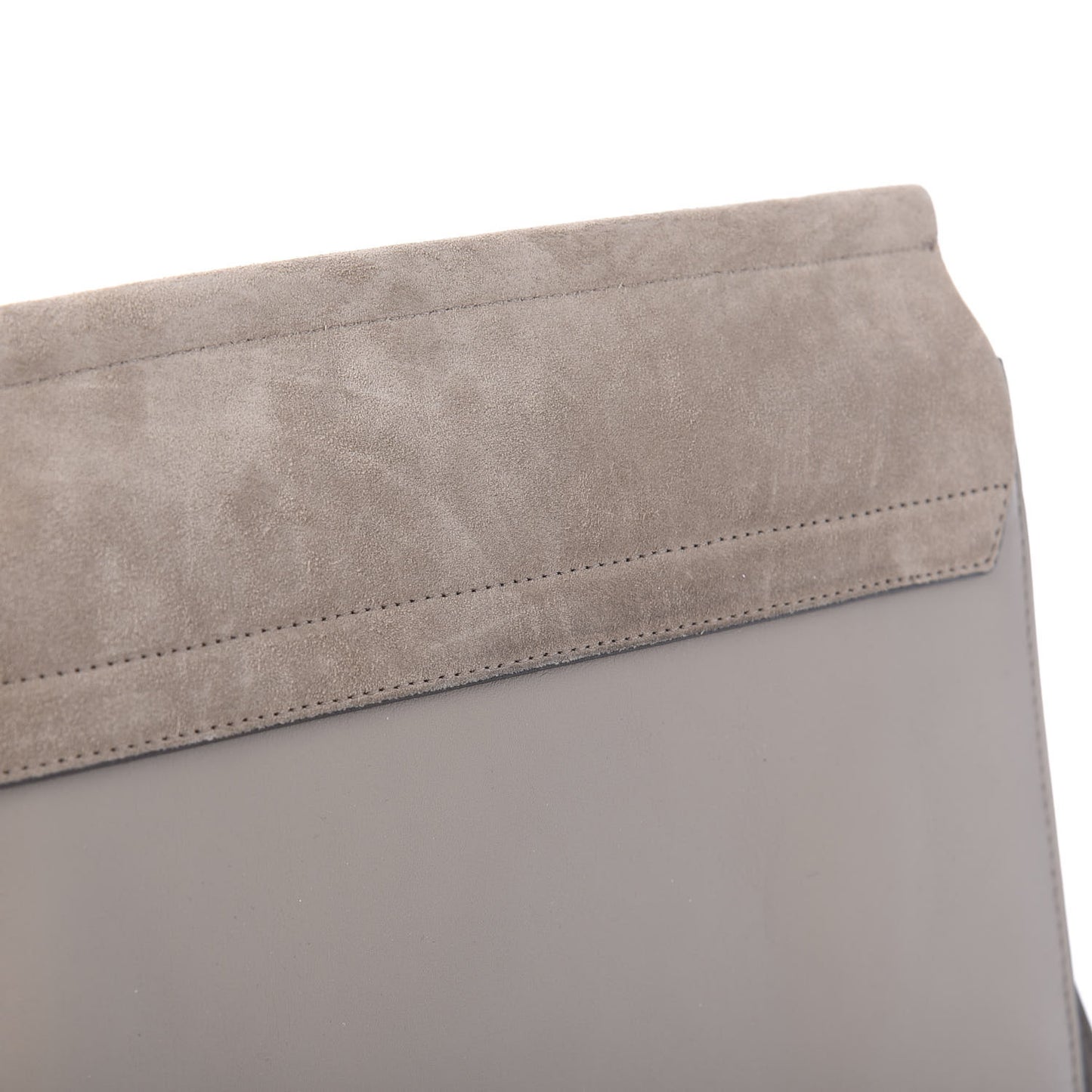 Calfskin Suede Medium Faye Shoulder Bag Motty Grey