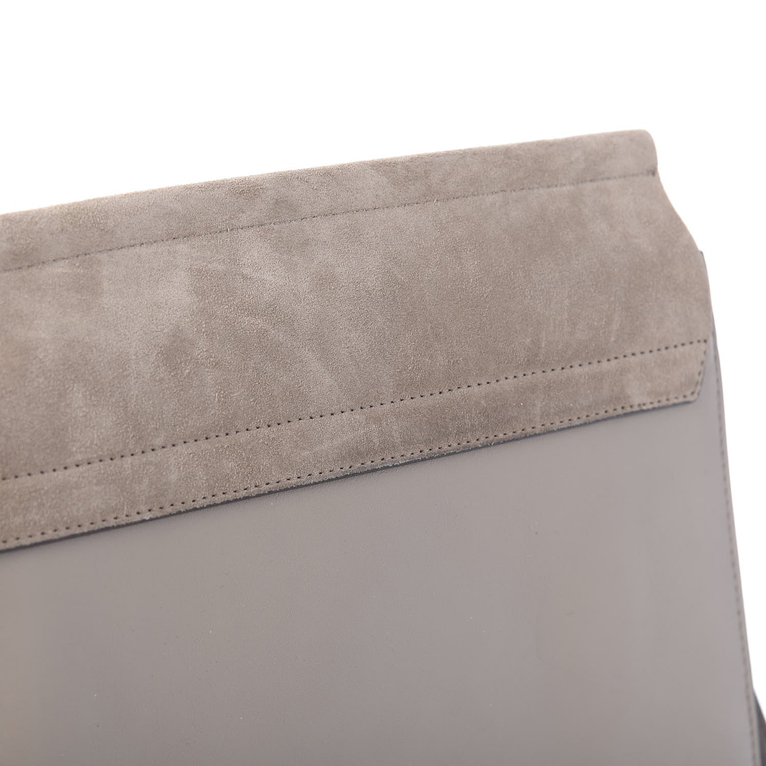 Chloe Calfskin Suede Medium Faye Shoulder Bag Motty Grey 12 of 12