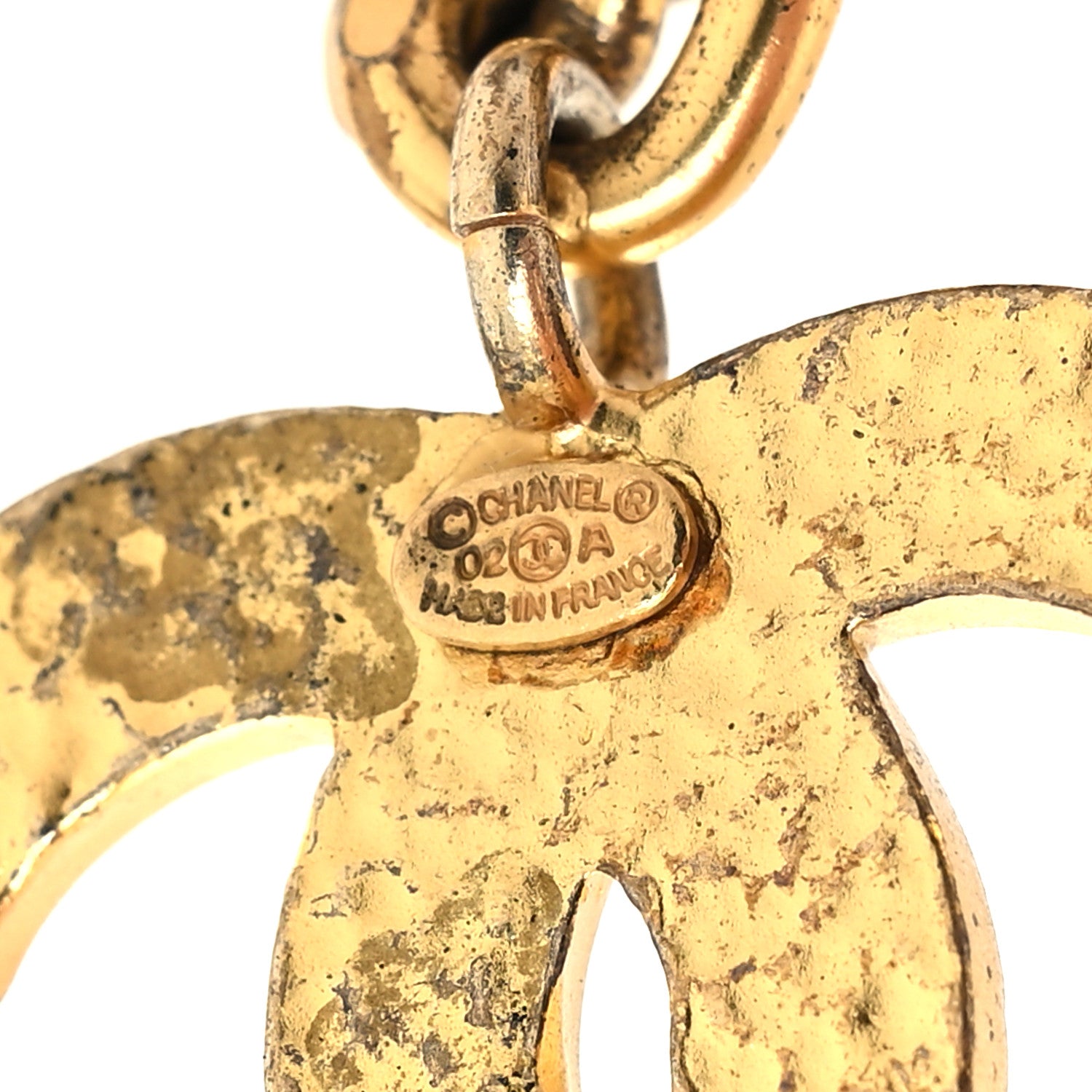 Chanel Metal Enamel Chain Logo Charm Belt Gold Black 4 of 6
