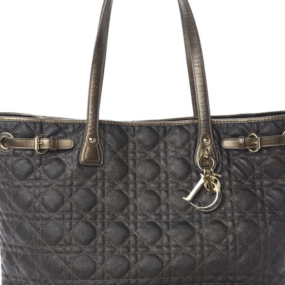 Christian Dior Coated Canvas Cannage Medium Panarea Tote Bronze 11 of 16