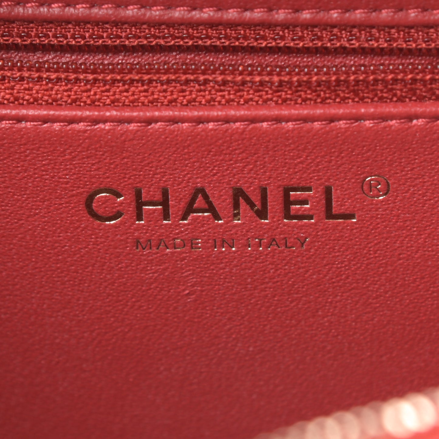 Lambskin Quilted Small Trendy CC Bowling Bag Red
