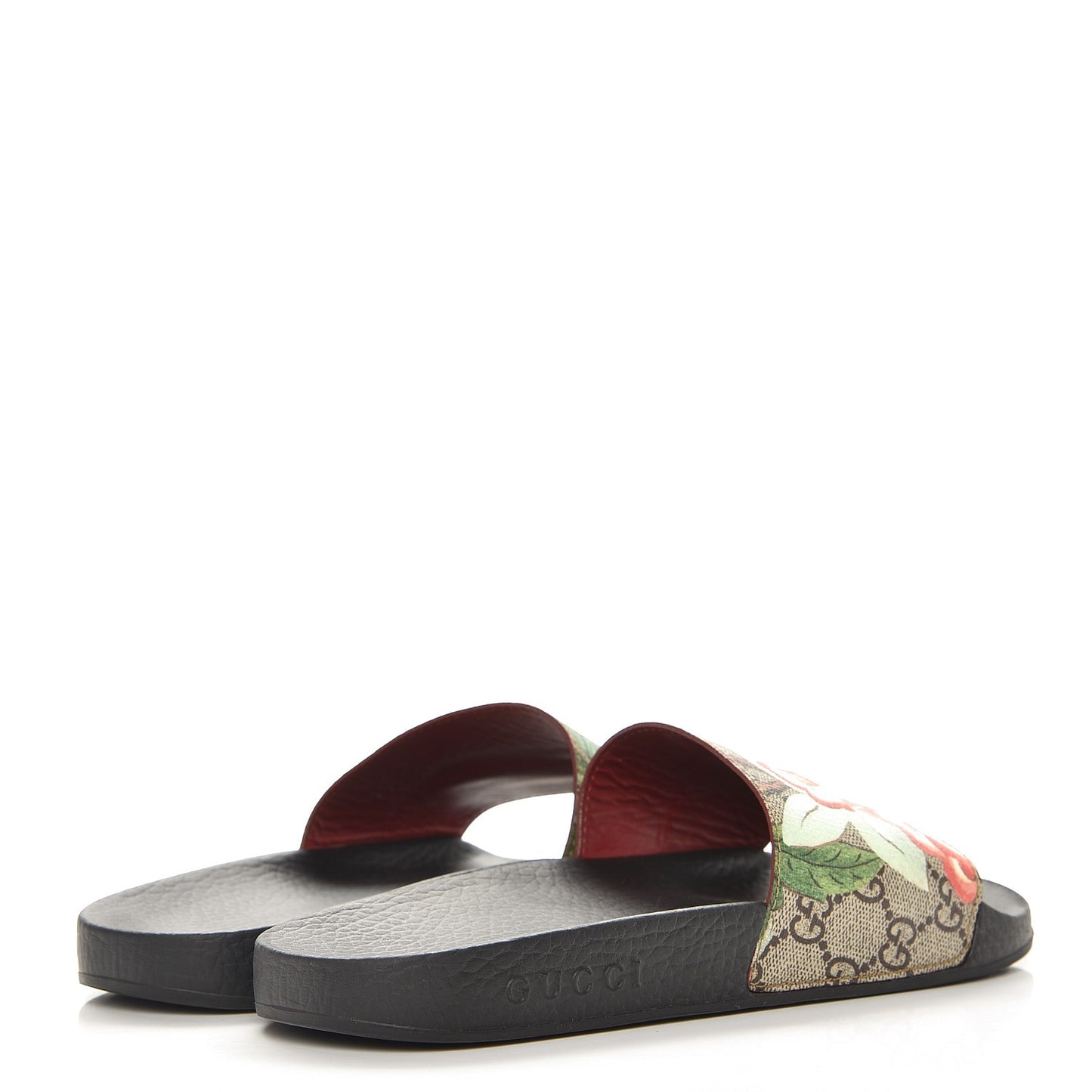GG Supreme Monogram Tian Womens Slide Sandals 38 Beige Multicolor