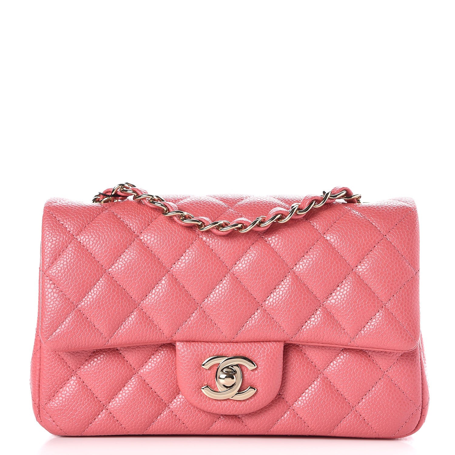 Chanel Caviar Quilted Mini Rectangular Flap Pink 1 of 9