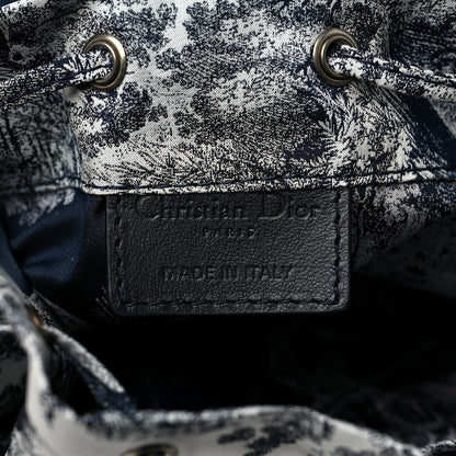 Christian Dior Technical Fabric Embroidered Toile De Jouy Sauvage DiorTravel Pouch Blue 6 of 10