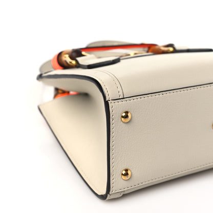 Gucci Wonka Grain Calfskin Mini Diana Tote Bag Mystic White Orange Fluo 9 of 11
