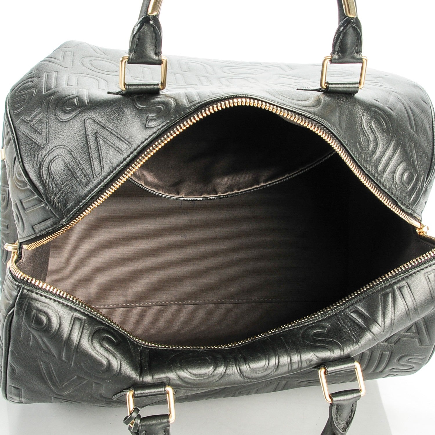 Louis Vuitton Calfskin Embossed Speedy Cube 30 Black 5 of 7