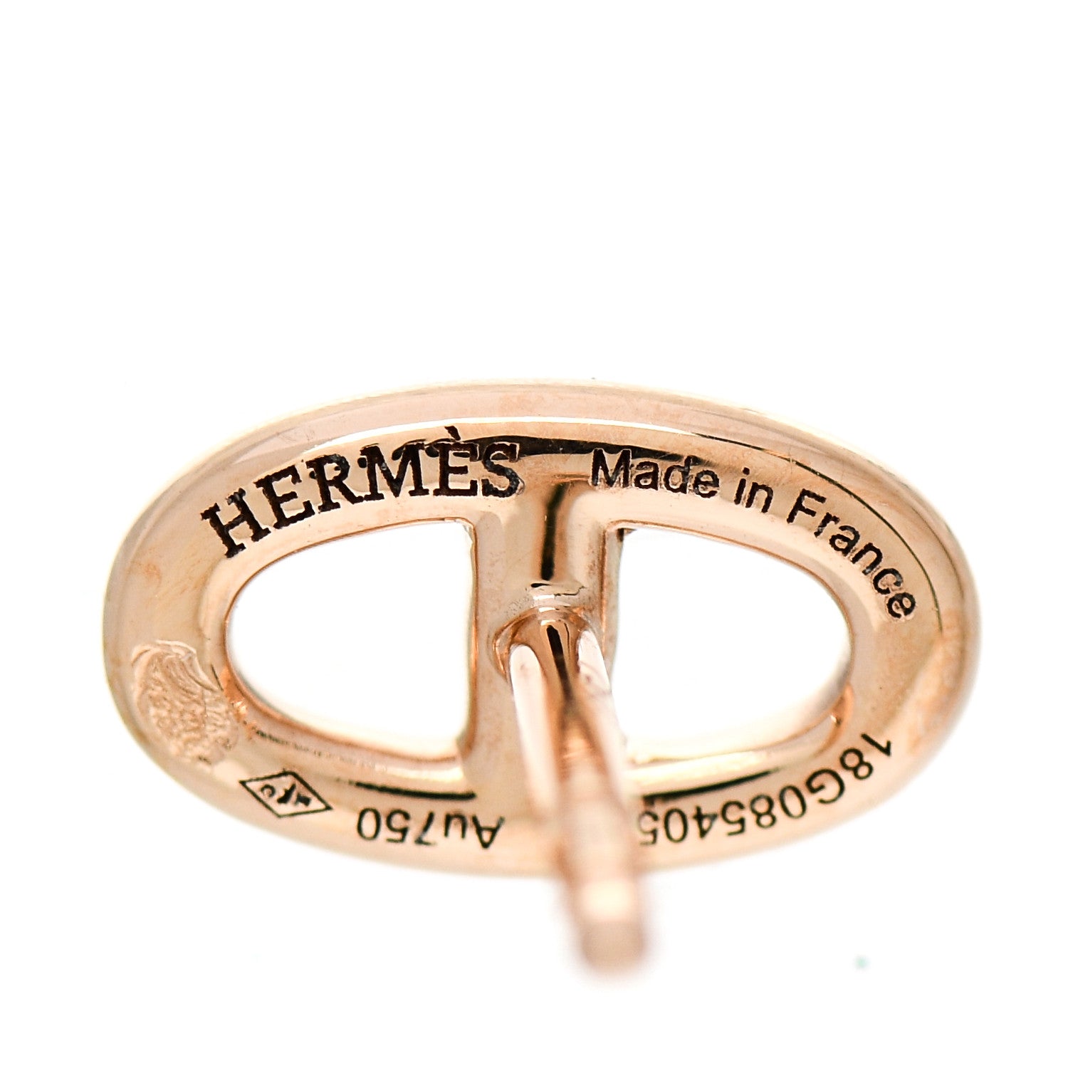 Hermes 18K Rose Gold TPM Farandole Stud Earrings 4 of 6