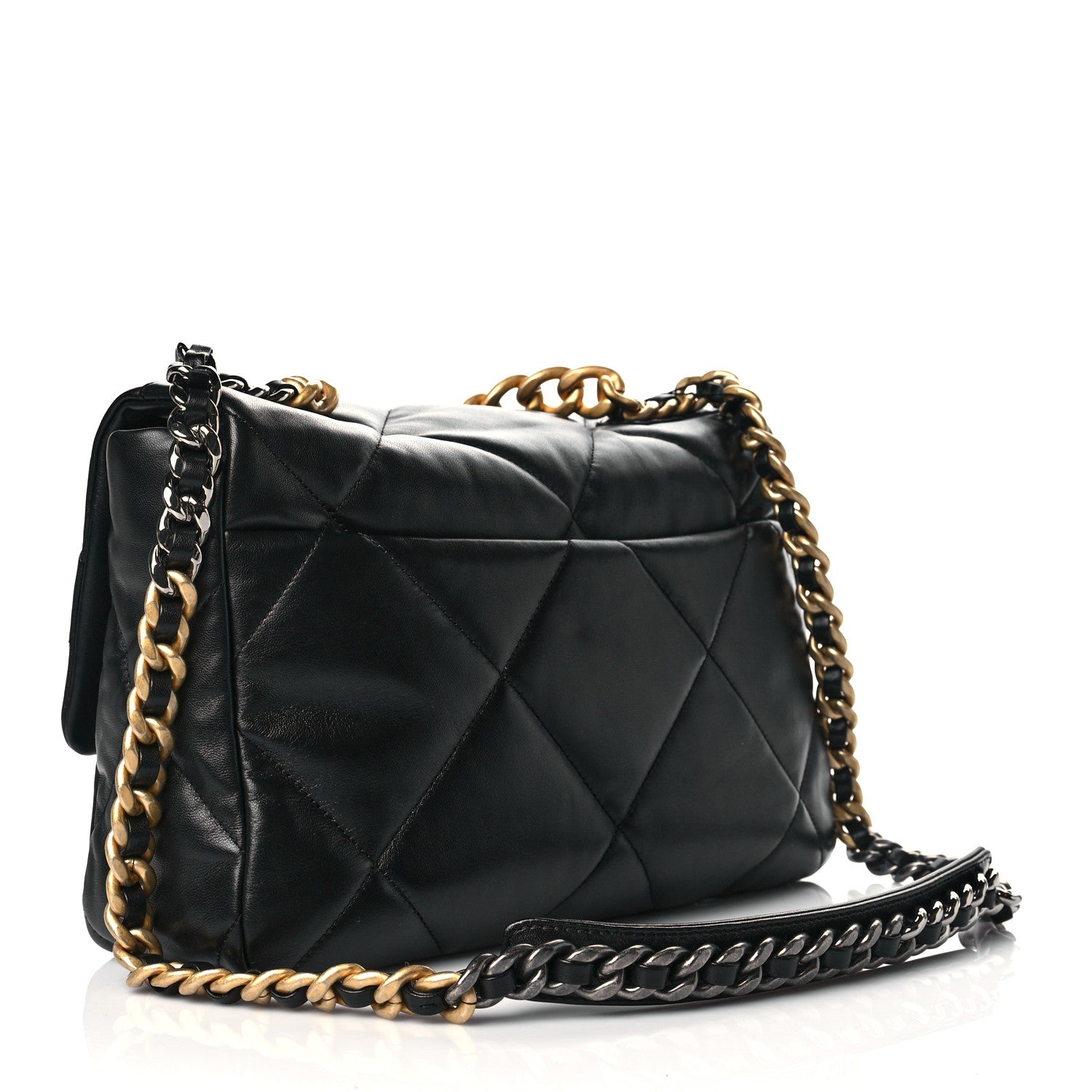 Chanel Lambskin Quilted Large Chanel 19 Flap Black 3 of 11