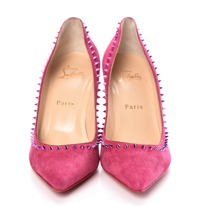 Christian Louboutin Veau Velours Anjalina 85 Pumps 37 Fuxia 2 of 7
