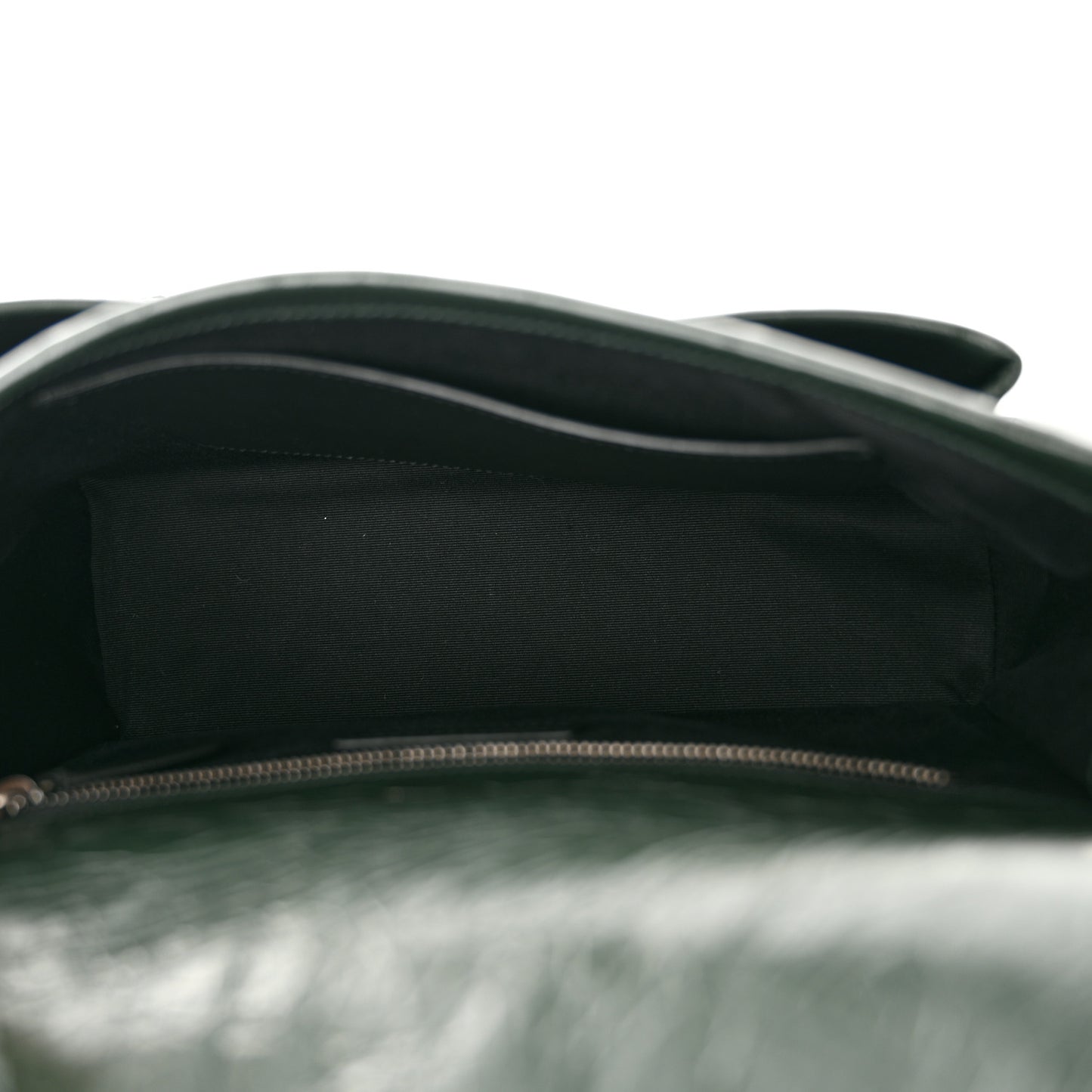 Crinkled Lambskin Matelasse Monogram Medium Niki Chain Satchel Dark Green