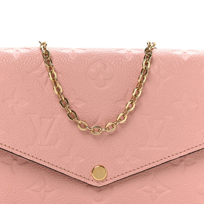 Louis Vuitton Empreinte Pochette Felicie Chain Wallet Rose Poudre 8 of 10