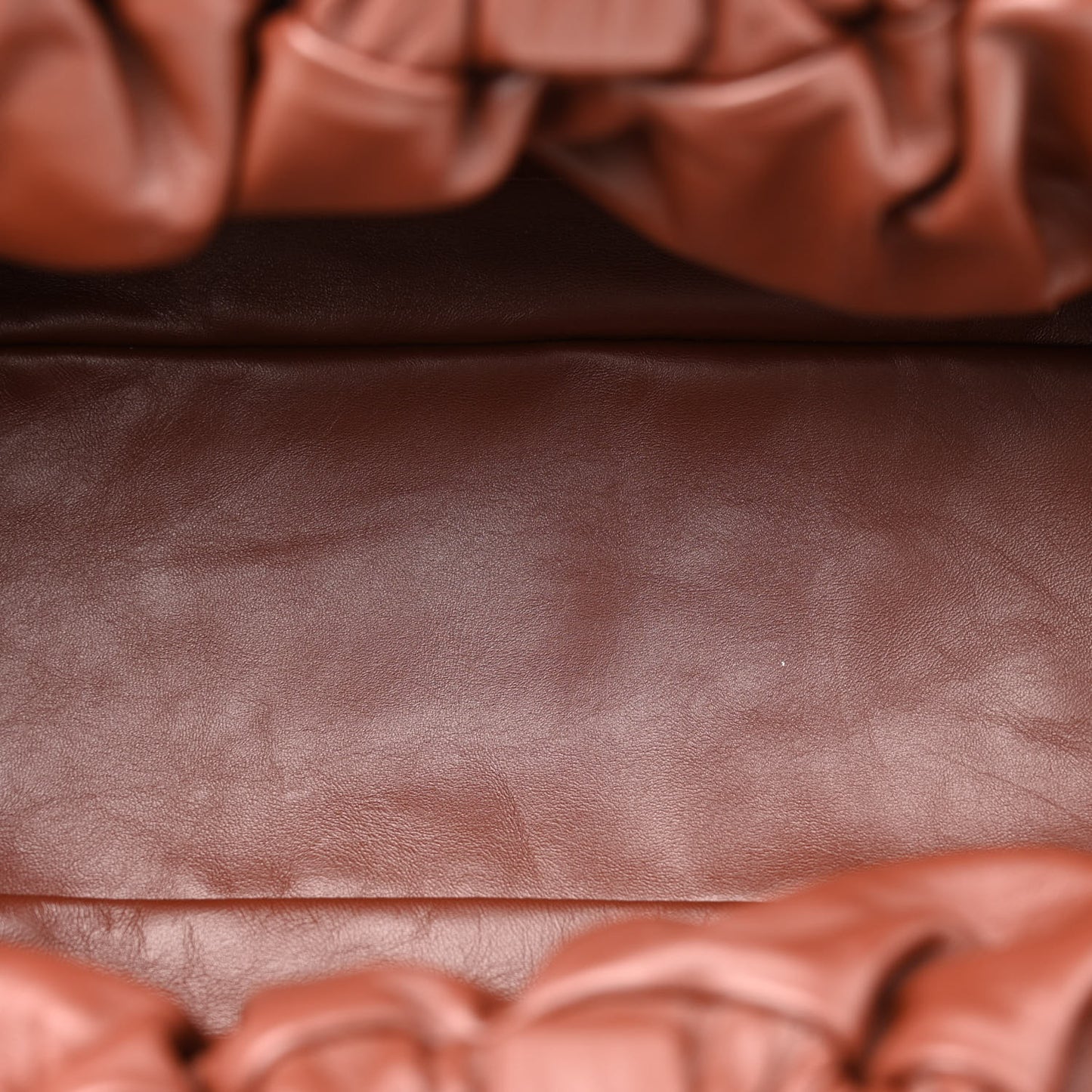 Lambskin Oversized Cloud Clutch Chocolate
