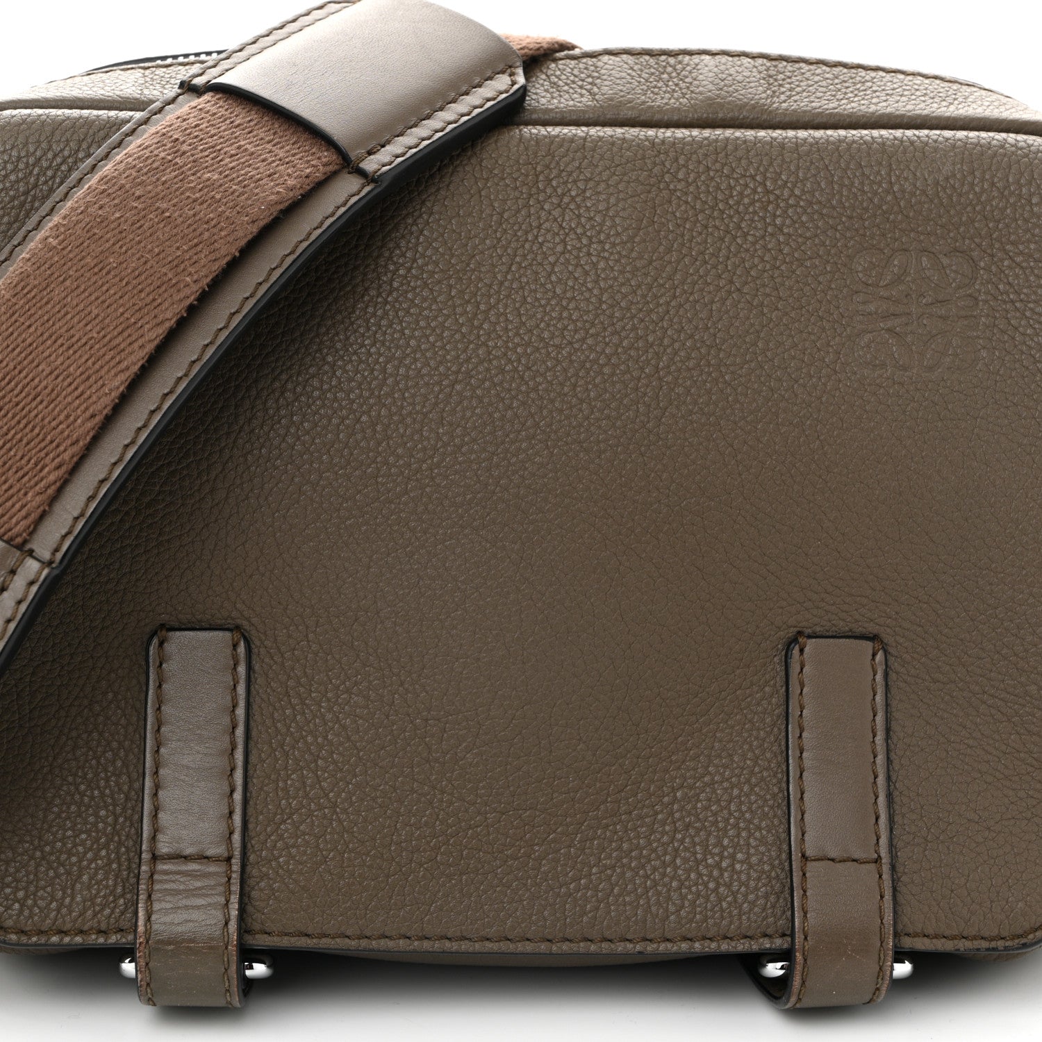 Loewe Soft Grained Calfskin Military Messenger Bag Brown 8 of 12