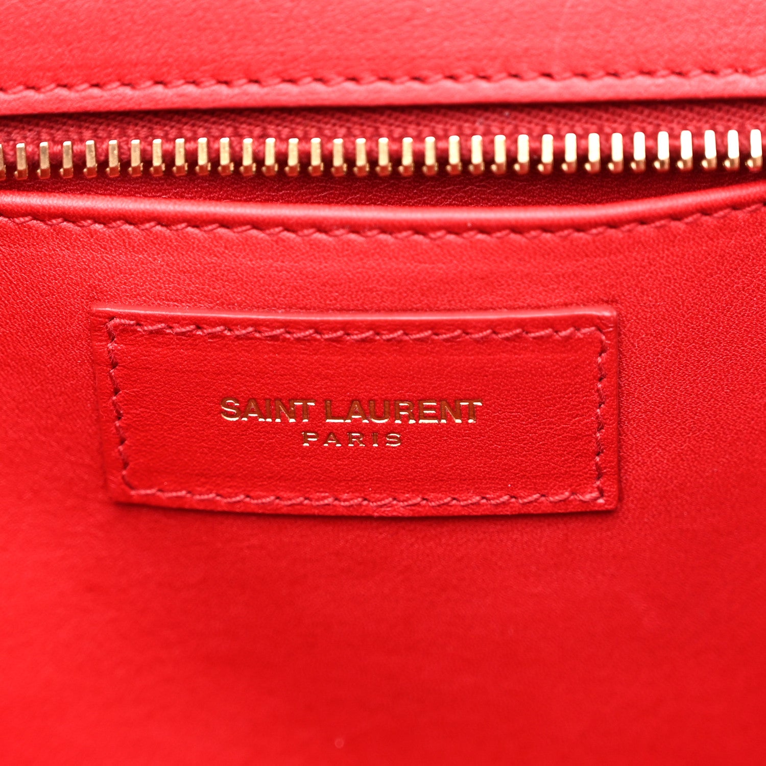 Saint Laurent Calfskin Small Classic Y Cabas Red 6 of 10