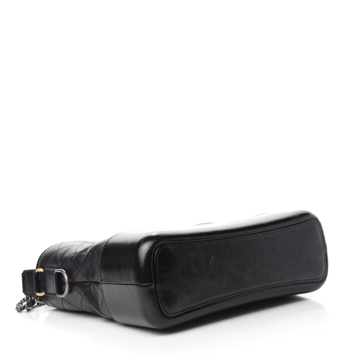 Aged Calfskin Quilted Medium Gabrielle Hobo Black