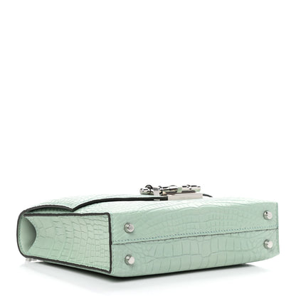 Hermes Matte Alligator Mini Verrou Chaine Bag Vert d’eau 4 of 9