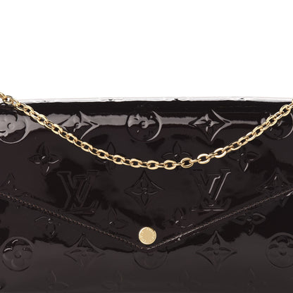 Louis Vuitton Vernis Pochette Felicie Chain Wallet Amarante 10 of 10