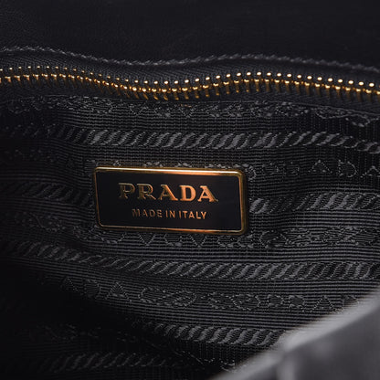 Prada Nappa Dressy Gaufre Flap Bag Nero Black 7 of 9