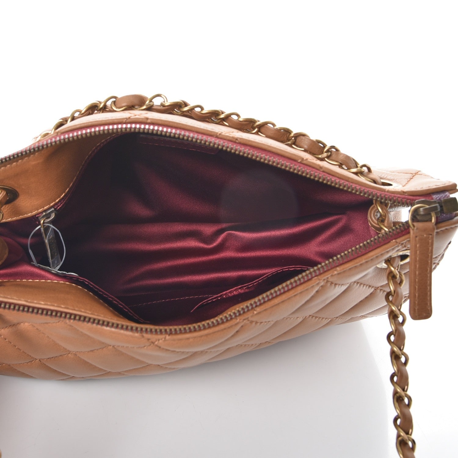 Chanel Calfskin Large Blizzard Zip Top Flap Bag Light Brown 5 of 7