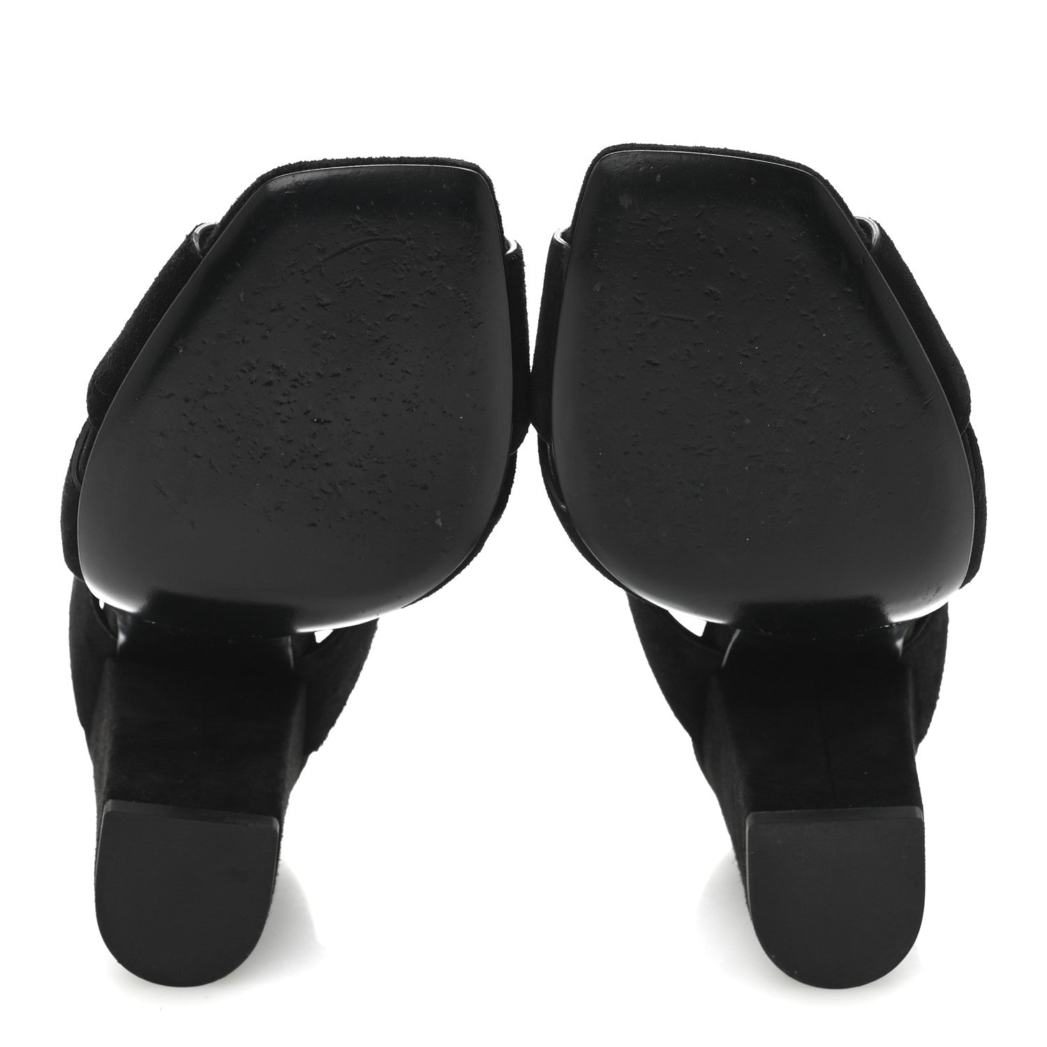 Saint Laurent Suede Oak 100 Mule Sandals 37 Black 6 of 9