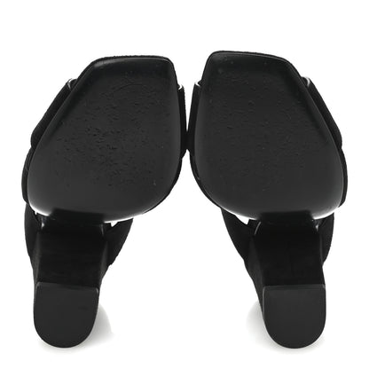 Saint Laurent Suede Oak 100 Mule Sandals 37 Black 6 of 9