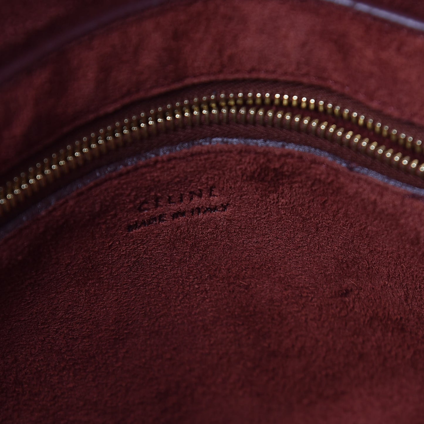 Natural Calfskin Sangle Bucket Bag Red Wood