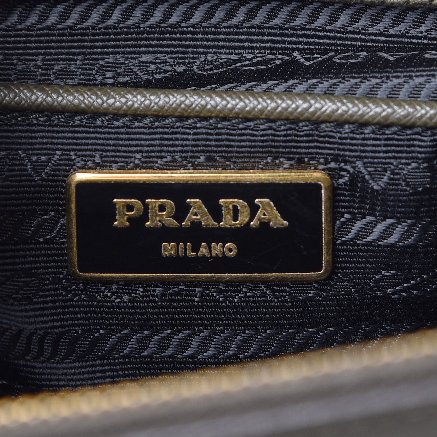 Prada Saffiano Large Galleria Double Zip Tote Militare 6 of 10