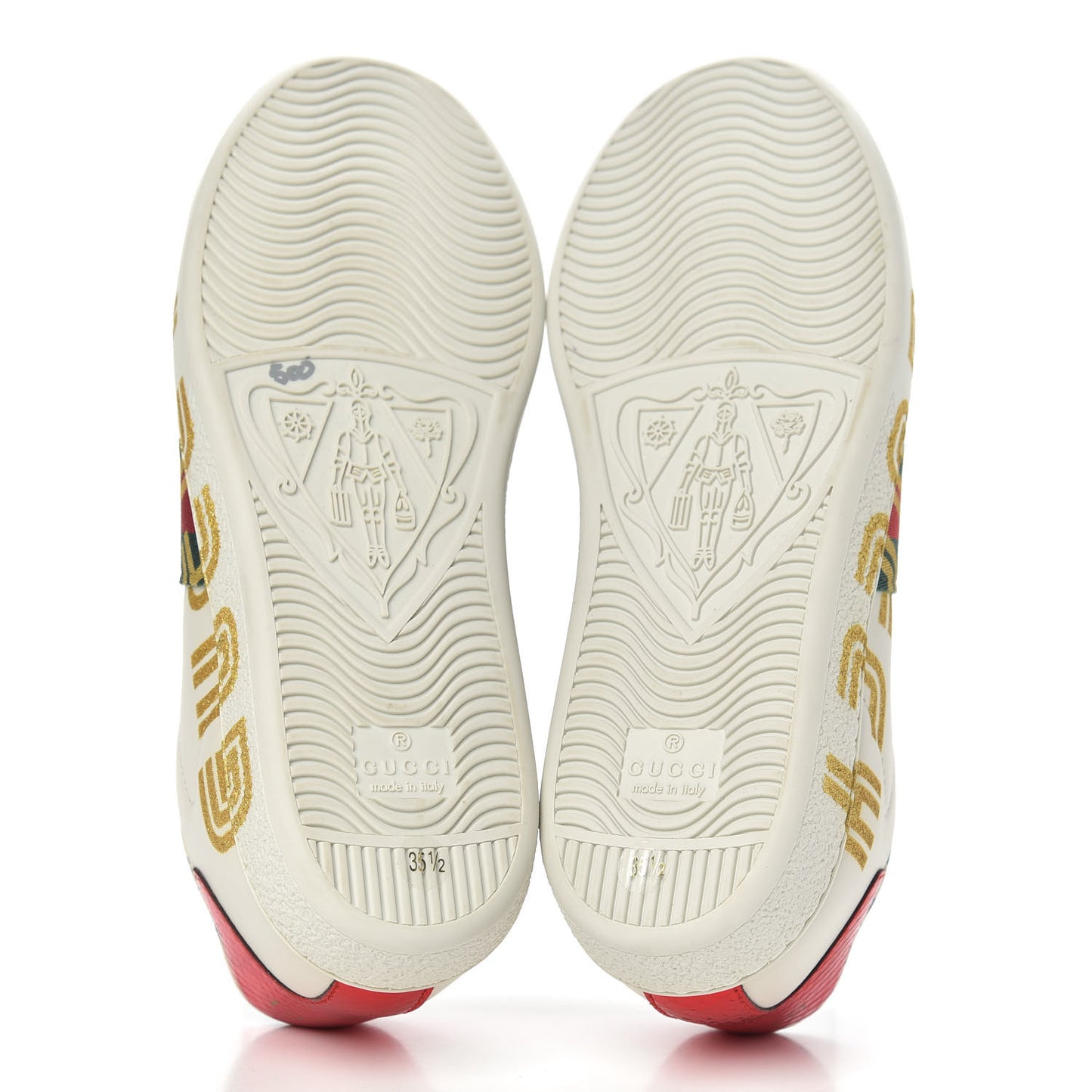 X SEGA Calfskin Ayers Web Guccy Womens Ace Sneakers 35.5 White