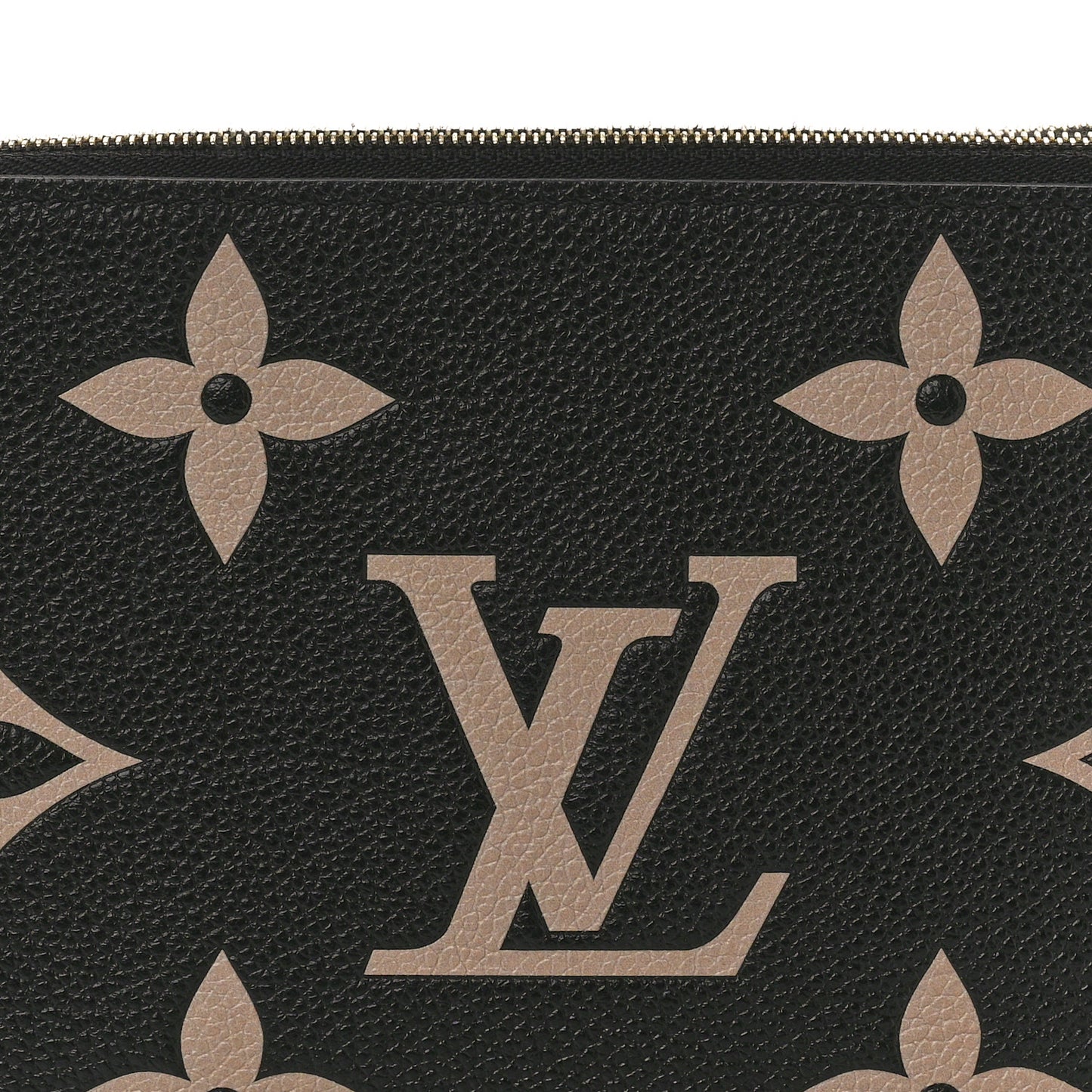 Empreinte Monogram Giant Double Zip Pochette Black Cream
