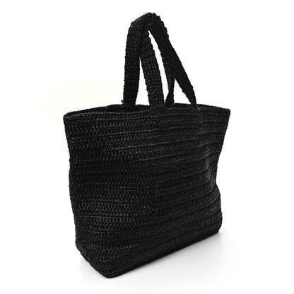Saint Laurent Raffia Rive Gauche Tote Black 3 of 11